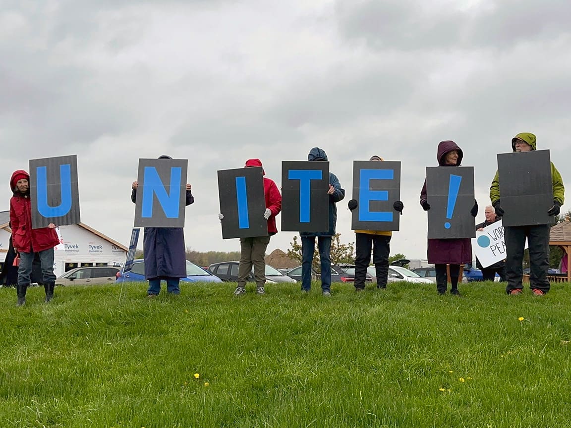 May Day rally participants